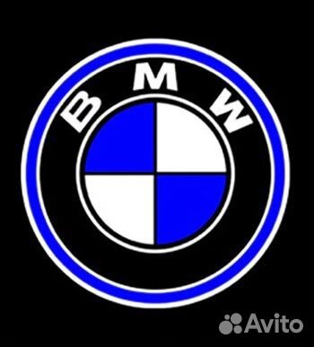 Подсветка дверей с логотипом на асфальт BMW 5 E39