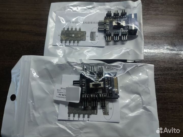 12V 3Pin FAN HUB (Хаб для кулеров) 8x Molex(IDE)