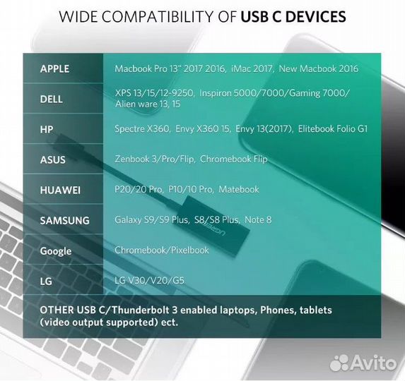 Адаптер переходник USB Type-C - DisplayPort белый