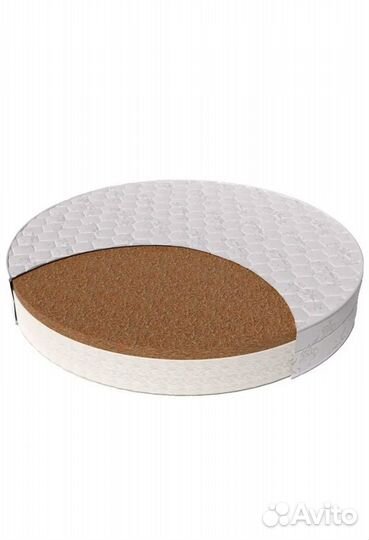 Матрас детский круглый 73х73 + 2 новые простыни