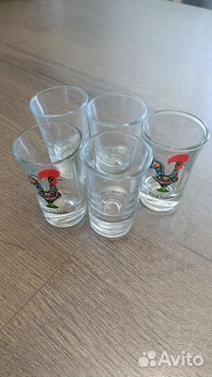 Набор стеклянных стопок рюмок для водки 5 шт