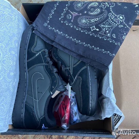 Кроссовки Jordan 1 Low Travis Scott Black Phantom