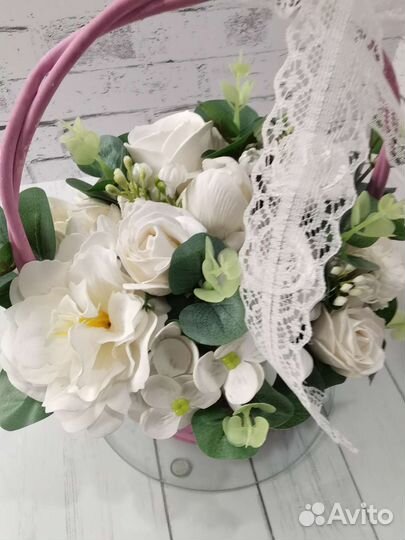 Корзина мыльных цветов