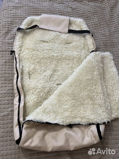 Зимний конверт в коляску на овчине