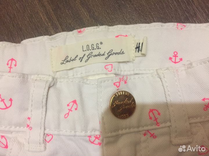Белые шортики с кружевом h&m 4-5 лет
