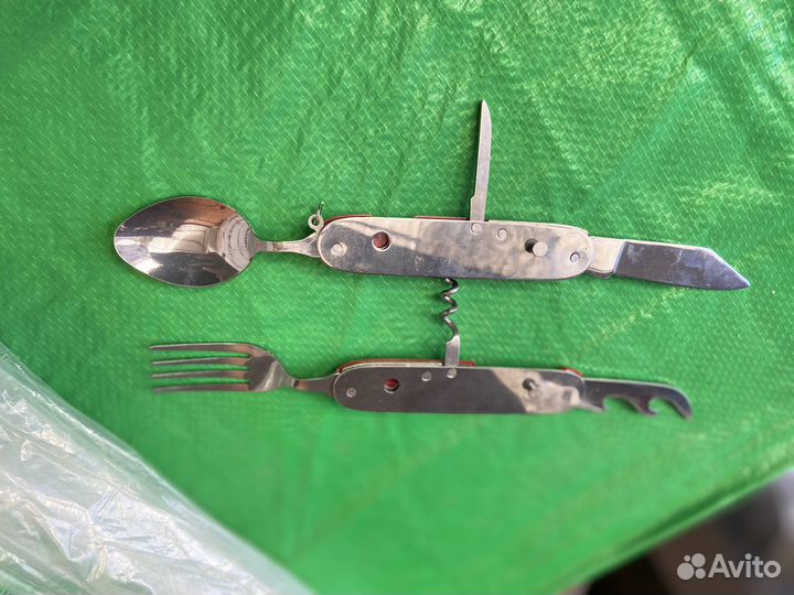 Походный набор вилка ложка нож открывашка