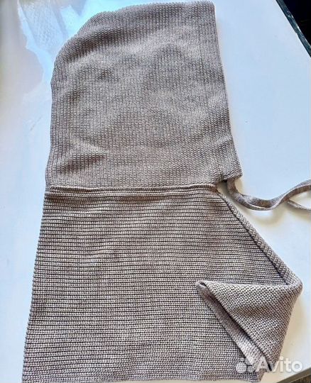 Вязаный капор с идеальной посадкой на флисе