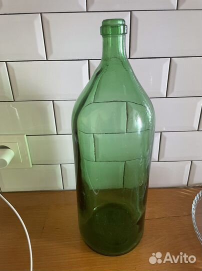 Старинная бутылка,цветное стекло СССР