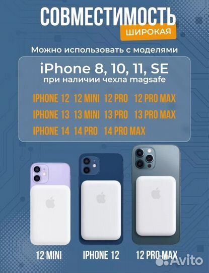 Внешний аккумулятор magsafe battery pack