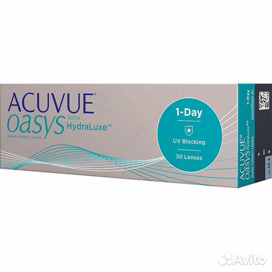 Линзы Acuvue Oasys 1 day (- 2,25) новые оригинал