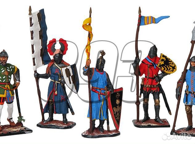 Оловянная миниатюра в шкатулке Рыцари (5 фи (4556)