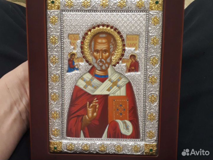 Икона в окладе серебро