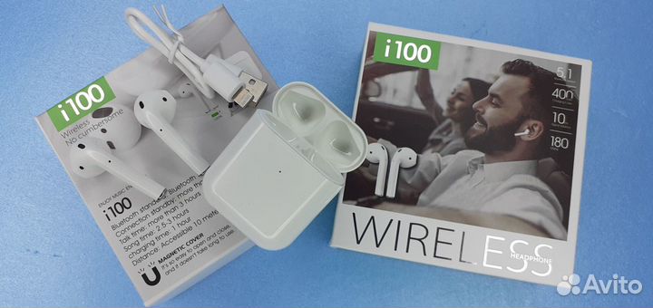 Наушники Беспроводные Tws I100 Airpods Сенсорные