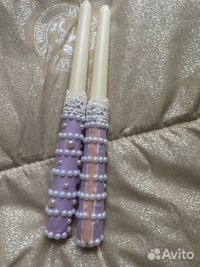 Свечи на свадьбу ручная работа