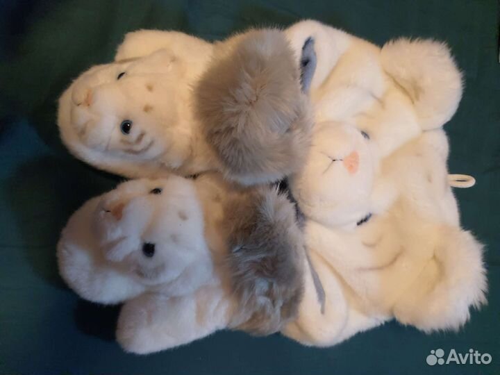 Шапка варежки комплект белый тигр