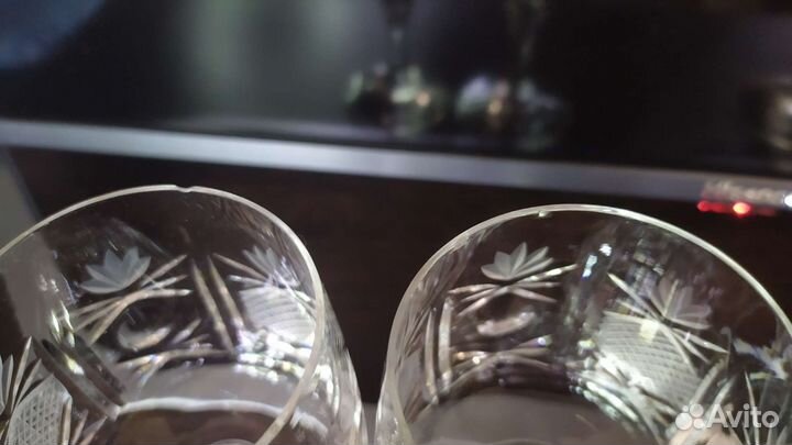 Фужеры хрустальные СССР (богемский хрусталь)