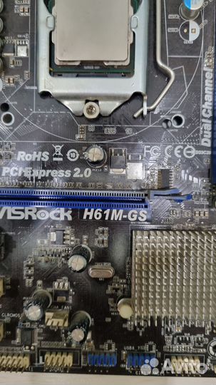 Материнская плата 1155 asus H61M-GS