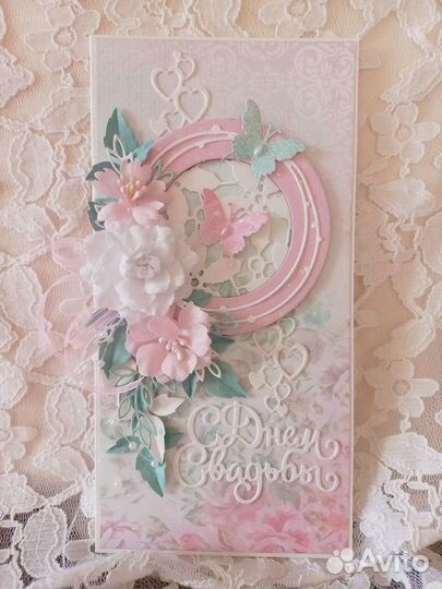 Свадебные открытки-конверты ручной работы