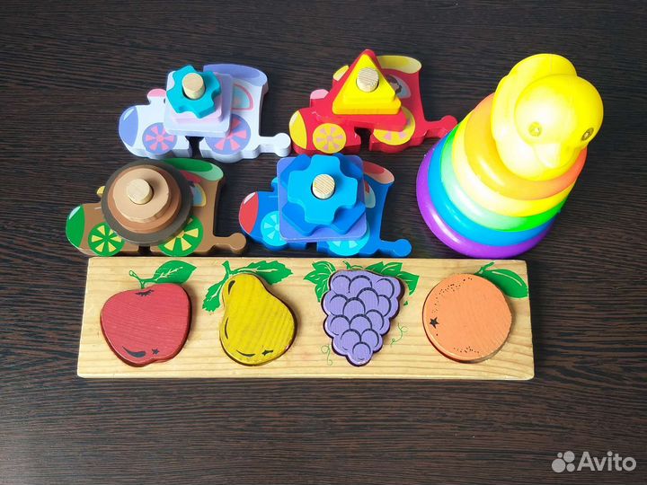 Развивающие деревянные игрушки пакетом