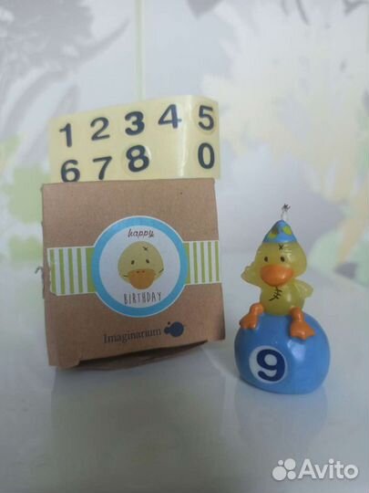 Свечи на торт Утенок и цифра 9лет