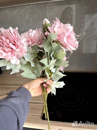 Искусственные цветы пионы около 40см