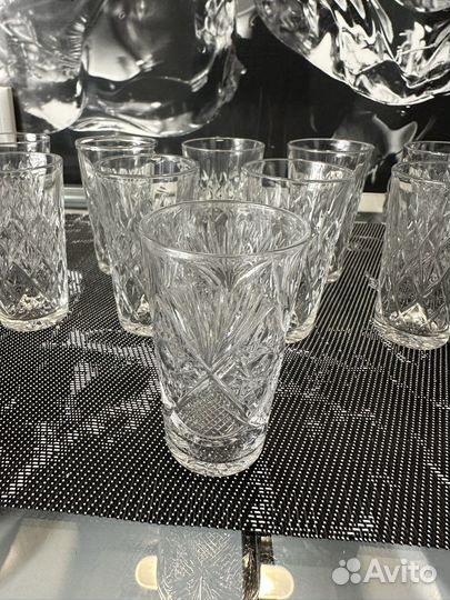 Стопки хрустальные ссср,9шт+1