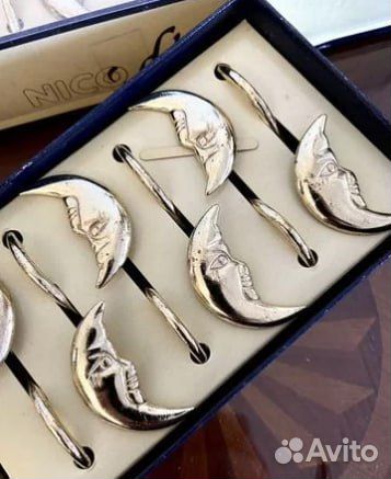 Зажимы декор для салфеток латунь винтаж Франция