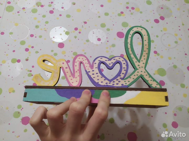 Подставка love с подсветкой. Подарок на 14 февраля