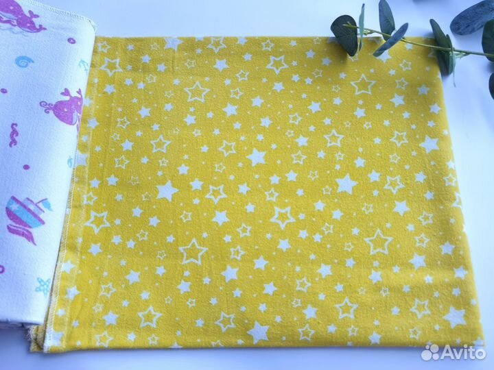 Пеленки детские пакетом бу 75 100 хлопок