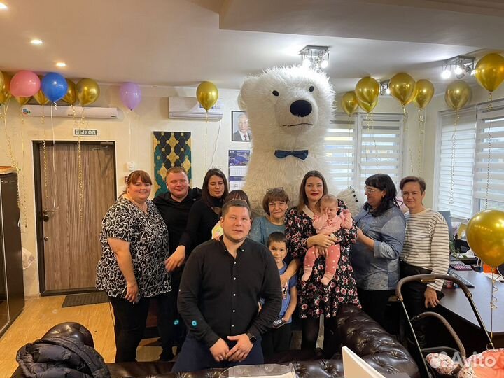 Поздравление от белого медведя панды