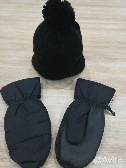 Комплект, шапка на флисе+варежки (gusti)