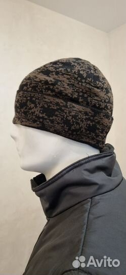 Шапка камуфляж вязаная утепленная
