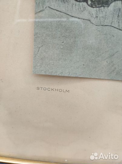 Картина Офорт 1916 г., размер 45*33 см. картон,р