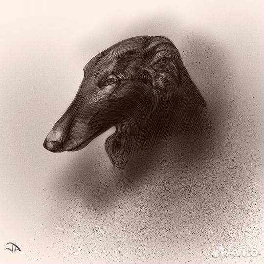Картина портрет питомца по фото