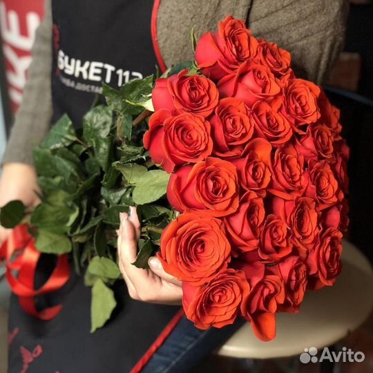 Букет 19 роз 70 см