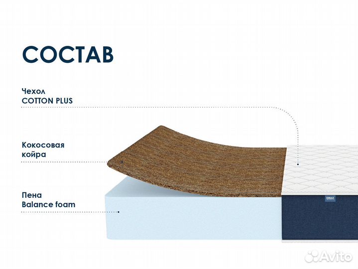 Матрас Димакс Практик Чип Ролл 23 кокос 180*210