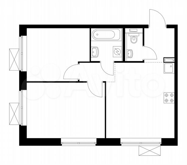 2-к. квартира, 47,4 м², 25/25 эт.