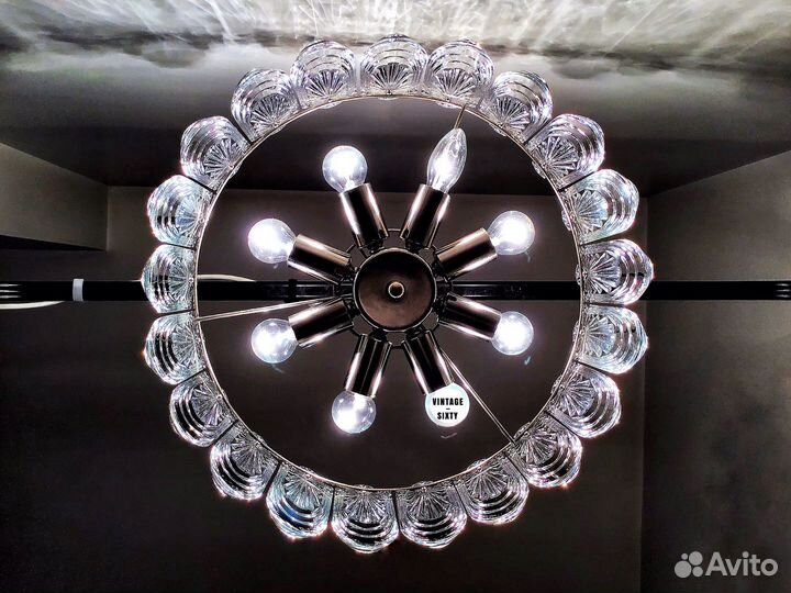 Люстра хрустальная большая редкая СССР