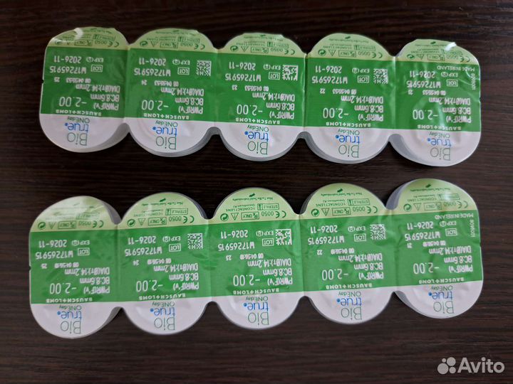 Линзы контактные однодневные