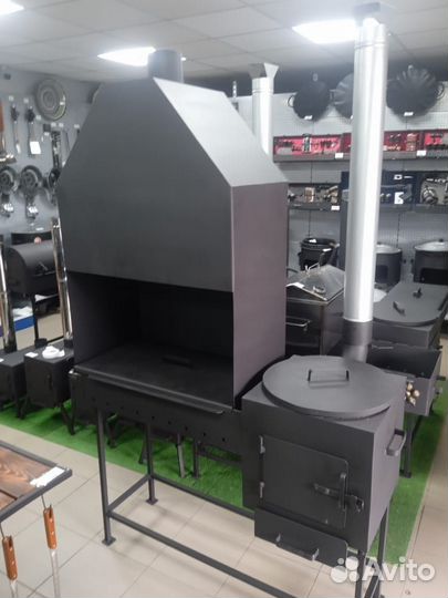 Мангал-казан с вытяжкой