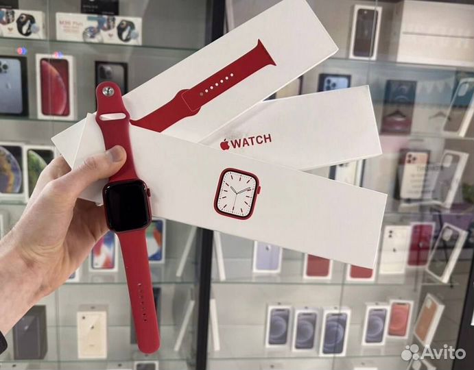 Apple Watch S7 45mm Red Витринные,Рассрочка