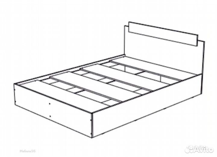 Кровать Эко 1200 венге-лоредо