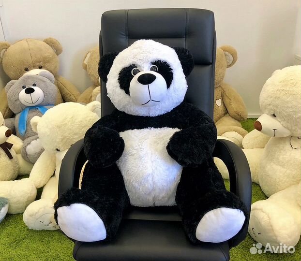 Плюшевая панда 110 см (чёрно-белая)