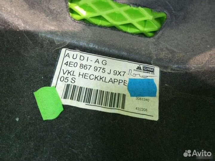 Обшивка крышки багажника Audi A8 D2 рест. 2002