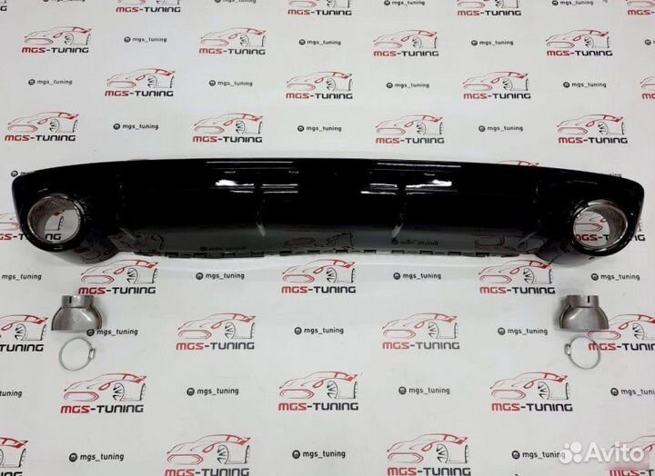 Диффузор на Audi Q7 в стиле RSQ7 2015-2019 гг