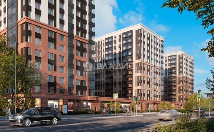 1-к. квартира, 45,6 м², 10/12 эт.