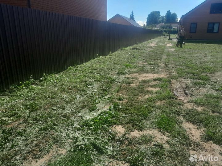 Покос травы триммером,земляные работы,уборка