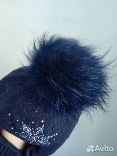 Зимняя шапка шлем, балаклава 5-7 лет