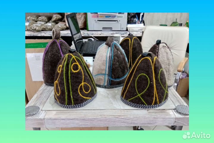 Банная шапка из натурального войлока