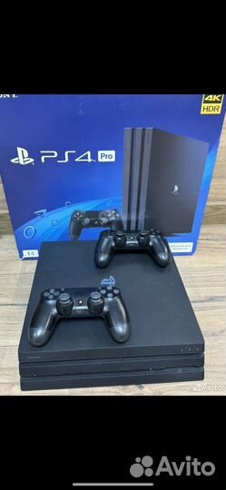 Sony playstation 4 pro 1tb+23игры+2геймпада